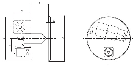 Габаритный чертеж MAN-R-R Трёхгранное фронтальное кольцо с фиксацией