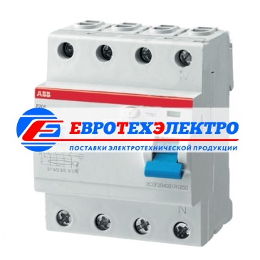 ABB Выключатель дифференциального тока 4мод.F204 AC-100/0,03 (2CSF204001R1900)