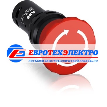 ABB Кнопка CE4T-10R-11 с фикс 1НО1НЗ