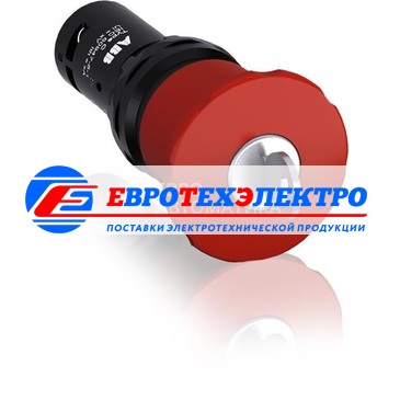 ABB Кнопка CE4K1-10R-11 с фикс 1НО1НЗ с ключ