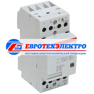 АВВ Модульный контактор ESB-24-40 (24А AC1) катушка 220В АС/DC (GHE3291102R0006)