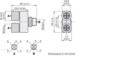 Adapters/distributors / T-junctions - SBO-02D12-SF - 6028392