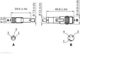 Plug connectors and cables / Connection cable (male connector-female connector) - DSL-8203-G05MC - 6030608