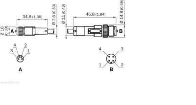 Plug connectors and cables / Connection cable (male connector-female connector) - DSL-8204-G0M6C - 6025918