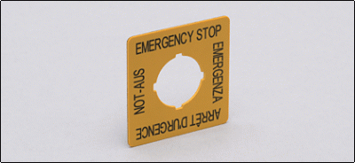 Принадлежности: E7003S  EMERGENCY STOP LABEL