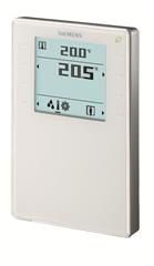 Room operator unit KNX with temperature sensor, segmented backlit display, touchkeys - QMX3.P34 - S55624-H105