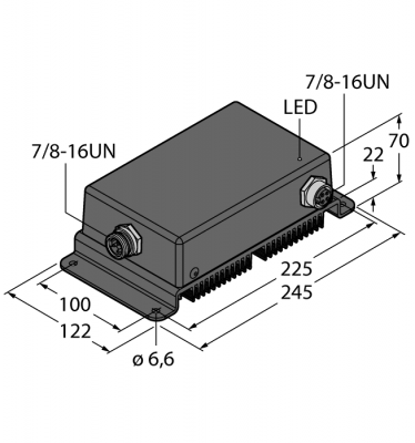 Компактный источник питания в корпусе с защитой IP67Выходное напряжение 24 В =; выходной ток - 8 A - PSU67-11-2480/M