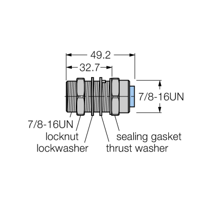Принадлежности для кабелей приводов/датчиковПроходник для кабеля в стене - RSF-RKF-40/22