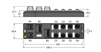 Компактный модуль ввода/вывода для Ethernet16 дискретных каналов, конфигурируемых как PNP-входы либо выходы 2 А - TBEN-A1-16DXP