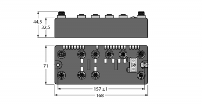 компактная станция промышленной шины BL для PROFIBUS-DP2 analoge Eingange fur Thermoelemente oder Spannung und 8 konfigurierbare digitale PNP Kanale - BLCDP-6M12LT-2AI-TC-8XSG-PD