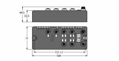компактная станция промышленной шины BL для DeviceNet™4 analoge Eingange fur Strom oder Spannung, 4 analoge Ausgange fur Spannung und 4 digitale PNP Eingange - BLCDN-6M12L-4AI4AO-VI-4DI-P