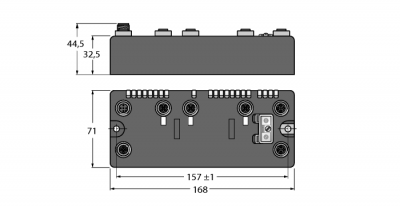 Компактная мультипротокольная станция для Industrial EthernetInterface zum Anschluss von 2 BL Ident Schreib- Lesekopfen (HF/UHF) - BLCEN-3M12LT-1RS232-2RFID-S