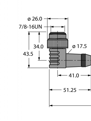 кабель фильдбас для системы фильдбасв соответствии с IEC61158-2, 4-полярный - WSV-FBY49YE-0,3M/5D
