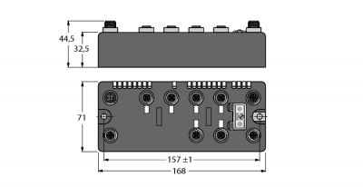 компактная станция промышленной шины BL для PROFIBUS-DP4 аналоговых входа по току или напряжению или 2 аналоговых выхода по напряжению - BLCDP-6M12LT-4AI-VI-2AO-I