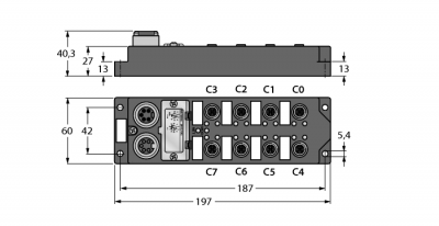 Модуль ввода/вывода I/O Module для DeviceNet16 цифровых pnp-входа - FDNL-S1600-T
