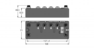 Компактная мультипротокольная станция для Industrial EthernetInterface zum Anschluss von 4 BL Ident Schreib- Lesekopfen (HF/UHF) - BLCEN-4M12LT-2RFID-S-2RFID-S
