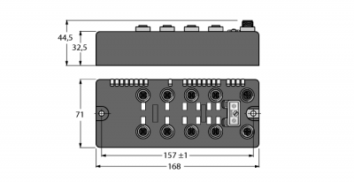 компактная станция промышленной шины BL для DeviceNet™4 analoge Eingange fur Strom oder Spannung und 8 konfigurierbare digitale PNP Kanale - BLCDN-8M12L-4AI-VI-8XSG-PD