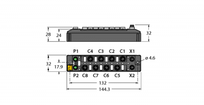 Компактный модуль ввода/вывода для Ethernet8 дискретных входов PNP, с диагностикой каналов - TBEN-S1-8DIP-D
