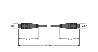 Распределенный ввод/вывод excom®Кабель для соединения двух идентичных устройств OC11Ex - OC11-LINKCABLE