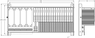 Распределенный ввод/вывод excom®Универсальная модульная стойка для 16 модулей - MT18-C230