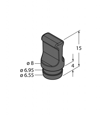Принадлежности для кабелей приводов/датчиковM8 x 1 Защитная крышка. - Schutzstopfen 8mm snap, schwarz