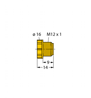 Принадлежности для кабелей приводов/датчиковM12 x 1 Защитная крышка - VS-M12-YE