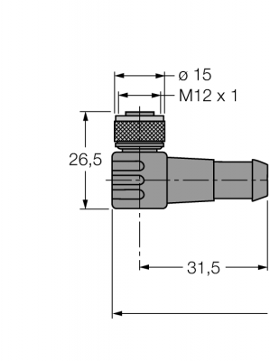 Экономная версия идентификационного соединительного кабеля BL - WK4.5T-10-RS4.5T/S2503