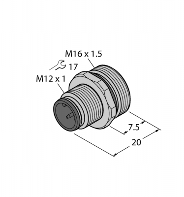 Аксессуары для соединителейфланцевая розетка с контактами под пайки, фронтальный монтаж - EC-FS4.5-L/16