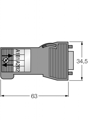 Sub-D разъемВилка, прямая, под индивидуальные характеристики - 6GK1500-0FC10