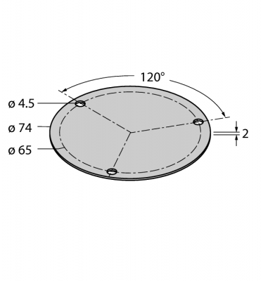 Shielding platefor inductive encoders QR24 - SP1-QR24