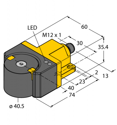 Индуктивный угловой датчикс аналоговым выходом - Ri360P1-DSU35-ELiU5X2-H1151