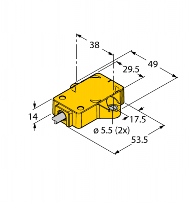 Индуктивный угловой датчикс аналоговым выходом - Ri360P1-QR14-ELiU5X2