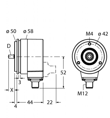 Измерение характеристик вращенияАбсолютный энкодер/ single-turn - RS-24S10S-3C13B-H1181