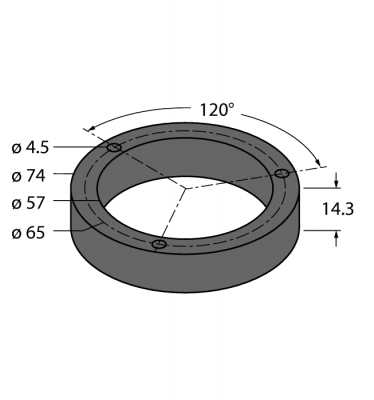 Пластмассовое защитное кольцо Для индуктивных датчиков угла поворота Ri-EQR24 - M5-QR24