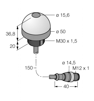 Pick-to-Lightдатчик положениядиффузионный датчик с фиксированным подавлением фона - K50APFF50GRYC3QPMA