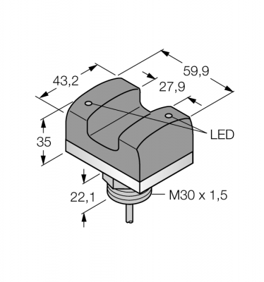 Фотоэлектрический датчиксенсорный переключательс подсветкой - VTBP6L