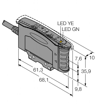 Фотоэлектрический датчикбазовый модуль для пластикового оптоволокна - D10AFPG