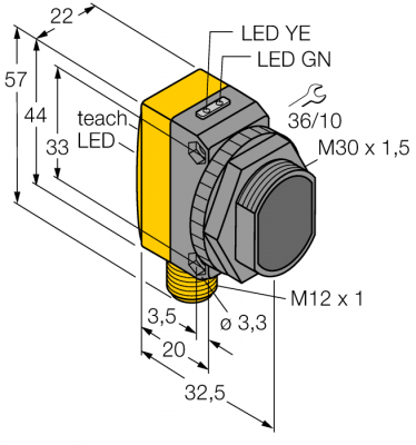 Фотоэлектрический датчикретро-рефлективный датчик с поляризационным фильтром - QS30LLPQ