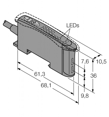 Фотоэлектрический датчикбазовый модуль для пластикового оптоволокна - D10BFP