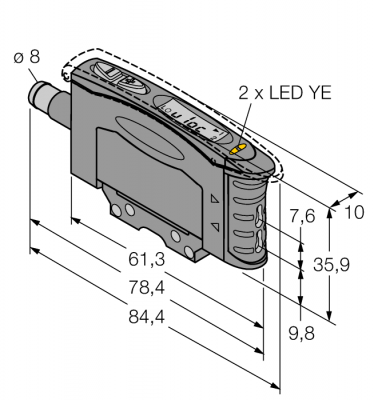 Фотоэлектрический датчикбазовый модуль для пластикового оптоволокна - D10IPFPQ