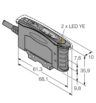 Фотоэлектрический датчикбазовый модуль для пластикового оптоволокна - D10UPFP
