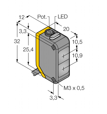 Фотоэлектрический датчикретро-рефлективный датчик с поляризационным фильтром - Q20PLP