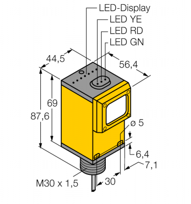 Фотоэлектрический датчикретро-рефлективный датчик с поляризационным фильтром - Q45AD9LP