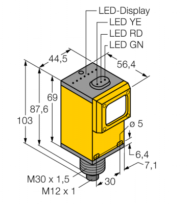 Фотоэлектрический датчикретро-рефлективный датчик с поляризационным фильтром - Q45AD9LPQ