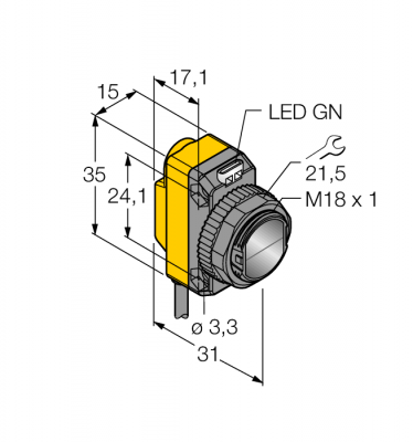 Фотоэлектрический датчикlaser emitter - QS186LE