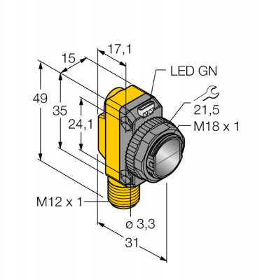 Фотоэлектрический датчикlaser emitter - QS186LEQ8