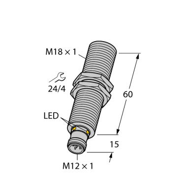 Ультразвуковой датчикдиффузионный датчик - RU130U-M18E-2UP8X2-H1151
