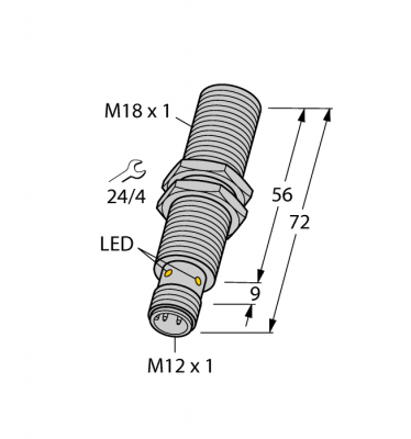 Индуктивный датчикс увеличенной дистанцией срабатывания - Bi8-M18E-VP6X-H1141