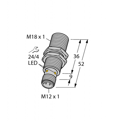 Индуктивный датчикСвязь и конфигурация IO-Link - BI10U-M18-IOL6X2-H1141