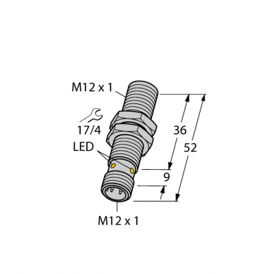 Индуктивный датчикс увеличенной дистанцией срабатывания - BI4-M12-VN6X-H1141